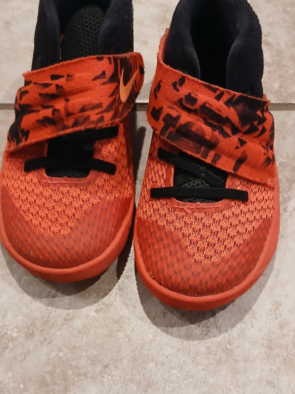 Nike Kids' Red/ Orange Athletic Shoes with Velcro Strap Size 9C